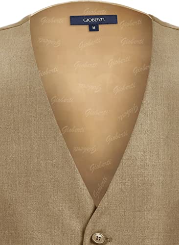 Gioberti Mens Formal Suit Vest, Khaki, Large #TOP4
