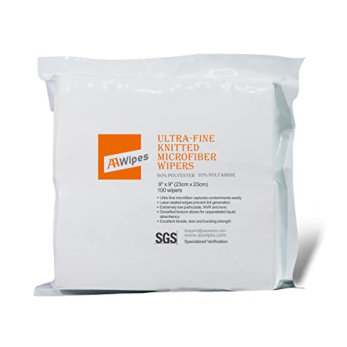 Lingette non pelucheuse fibre optique et tissu microfibre 180g/m²