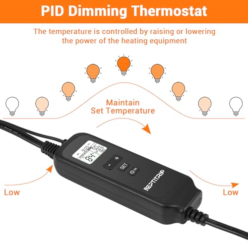 Reptitrip PT02 Reptile Dimming Thermostat With Temperature Probe, Thermostat For Reptile Heat Lamp Heat Pad thumb #6