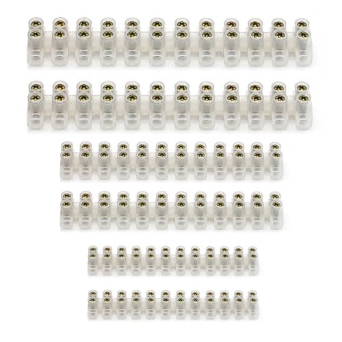Image of 3A 15A 30A Terminal Block Electrical Connectors Module, 12 Way Transparent Wire Connector Strip 3A 15A 30A with Nylon Insulated Housing and Copper Conductors for Electrical Wiring Applications