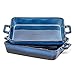 Teglie da Forno Rettangolari in Ceramica, Teglie Forno da 2 Pezzi - 2000 ml, Casseruole da Forno, Set Lasagneform per Lasagne Adatto al Forno - Blu