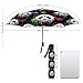 CWECVWE Compact Automatic Folding Umbrella, Sun Rain Protection Black Coating, Fashion Printed Style, Unisex Essential for Camping Shopping Work Trips Splash Ink Panda