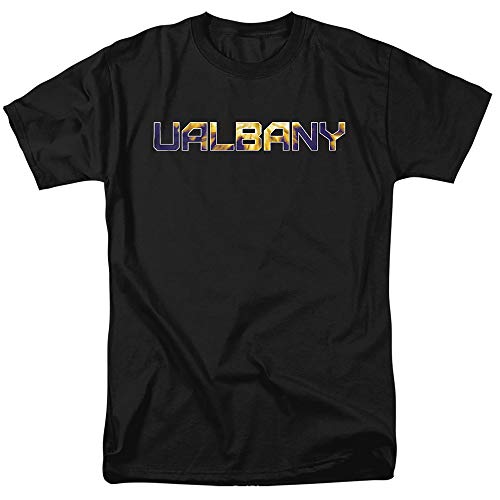 University atAlbany Official Tie-Dye Unisex Adult T Shirt, Black, X-Large
