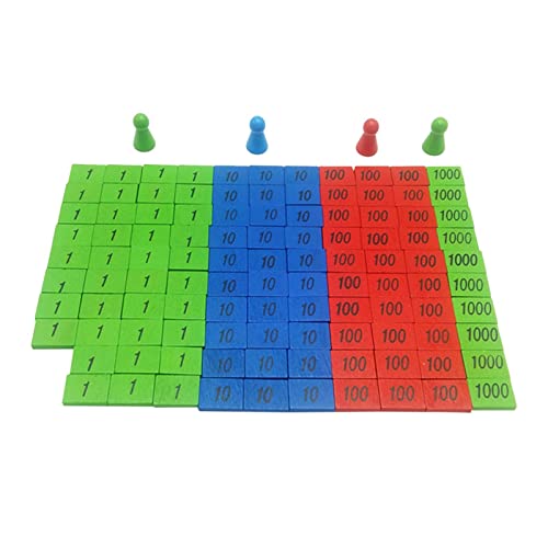 Sharplace 112 Pièces Jeu de Timbres Montessori Enfants éducation Mathématiques Jouets Comptage pour Bébé Enfants
