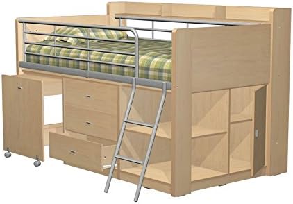 Charleston Loft Bed,Natural Beech