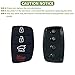 Key Fob Rubber Button Pad Replacement for Hyundai Santa Fe Sport Sonata 2018 2017 2016 2015 2014 2013 4 Button Key Fob Cover Keyless Entry Remote Control Flip Car Key Fob Case Insert Keypad - 2 Pack