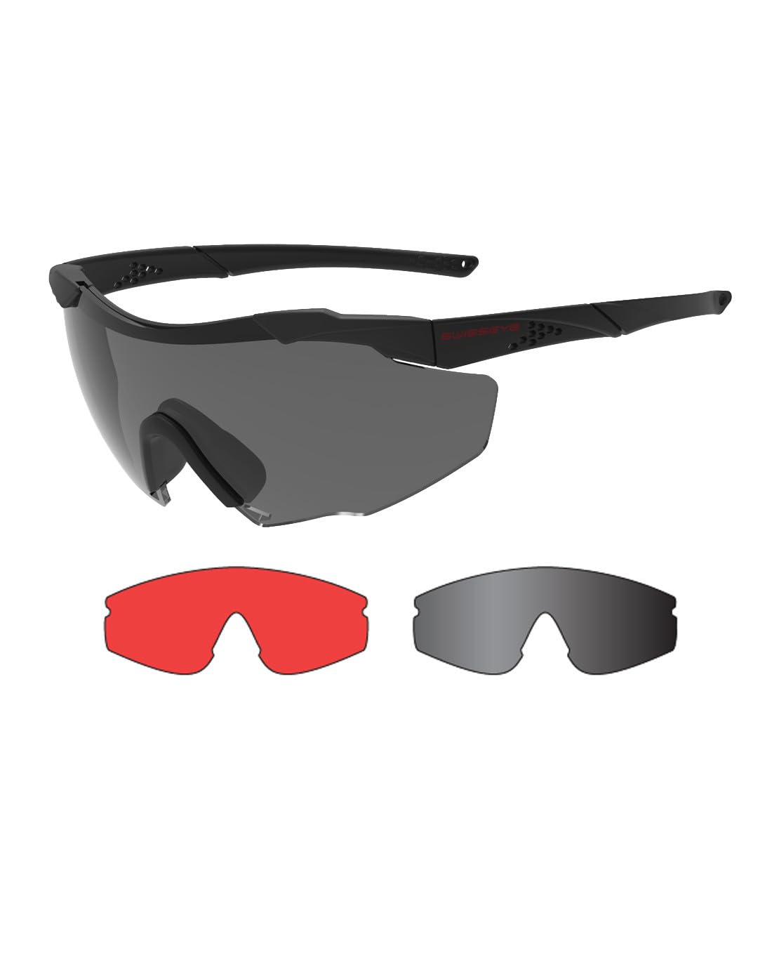 SWISSEYE Mag V620 czarne okulary taktyczne z panoramicznym polem widzenia i ochroną UV