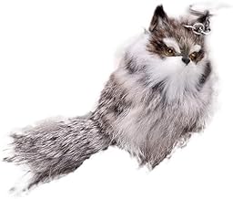 Fluffy Fox Plush Keychain | Faux Fur Animal Key Ring | Cute Charm for Handbag, Backpack & Car Keys