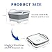 Collapsible Dish Basin, 2.4 Gallon Foldable Kitchen Sink with Drain Plug for Space-Saving Dish Washing, Vegetable & Baby Bottle Cleaning