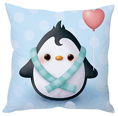 The Purple Tree Cute Cartoon Kids Pillow Cover (18x18 inches) - 1 pc, Cushion Cover, Kids Room Pillow Cartoon Pillow, Throw Pillow Cover, Couch Pillow Cover, FCC00193