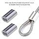 ECSiNG 200 Stück Aluminiumhülsen Clips mit Doppellöchern für 1,2 1,5 2,0 3,0 mm Kabel-Drahtseil, Haustier-Leine, Doppelhülsen, Crimp-Schleife, Kabel-Clips