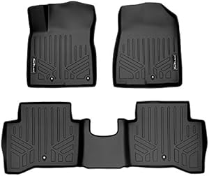 MAXLINER Custom Fit Floor Mats 2 Row Liner Set Black Compatible with 2017-2021 Kia NIRO Only Fits Standard and Plug-in Model