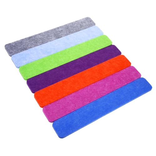 OUNONA 7pcs Felt Board Strips for Desk Bulletin Board Strip Self-Adhesive Felt Bulletin Bar Home Office Accessory