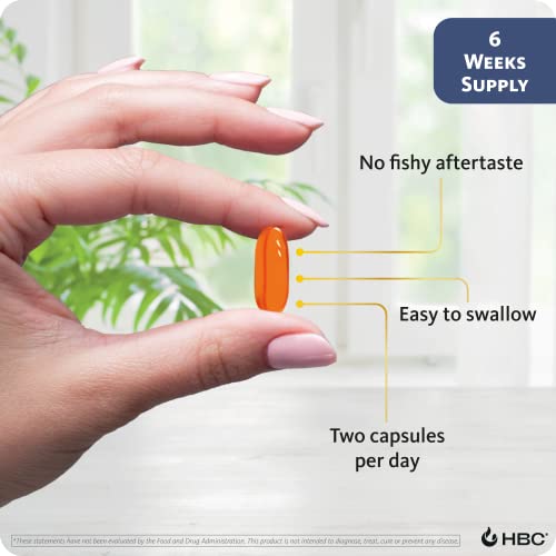 Hofseth Biocare Wild Salmon Oil Capsules With Vitamin D3 - Omega 3 6 9, Epa, Dha & Astaxanthin | 90 Norwegian Salmon Oil Capsules - Supports Heart, Brain & Joints | No Fish Aftertaste #TOP4