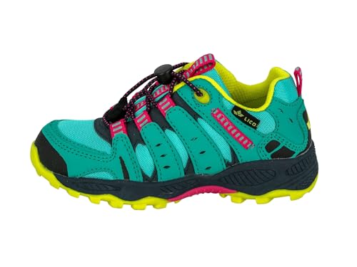 Lico Unisex Fremont Trekking-& Wanderhalbschuhe, Türkis/ Pink/ Lemon, 39 EU