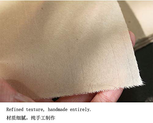 Easyou Papel Xuan feito à mão para prática de caligrafia japonesa chinesa amarelada, 48 x 78 cm (18,