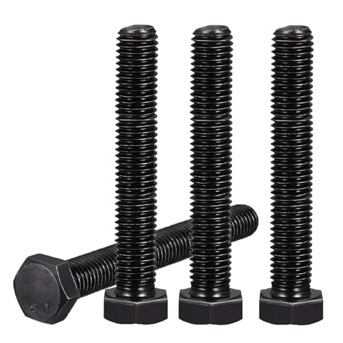 Pernos de cabeza hexagonal M8-1,25 x 150 mm acero al carbono acabado óxido negro rosca completa