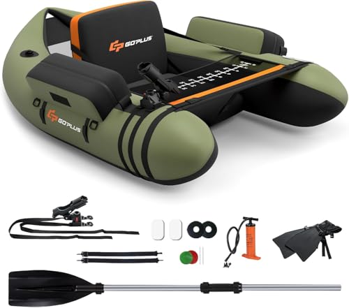 FANTASK Aufbelasbares Schlauchboot, Fischerboot mit Pumpe,...