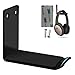 Headphone Holder Stand, Earphone Headphone Headset Wall Mount Desk Hanger Hook Stand For Clamp With 3M Adhesive and Screw XINME (BLACK WALL MOUNT)