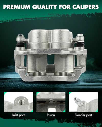 Image of SCITOO 18B4934 18B4935 Rear Left & Right Disc Brake Calipers w /Bracket Fit For Chev For Express 2500 2003-2020,For GMC For Savana 3500 2003-2020, Double Pistons