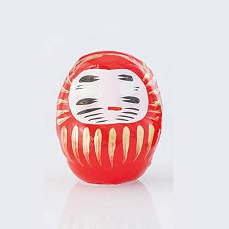 Daruma en papier mâché, amulette porte-bonheur (rouge)