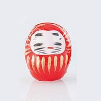 Daruma 6cm, Amuleto Japonés, Hecha de Papel maché, Tamaño 0.3