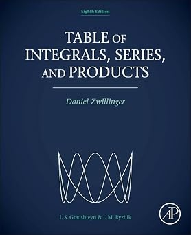 Table of Integrals, Series, and Products