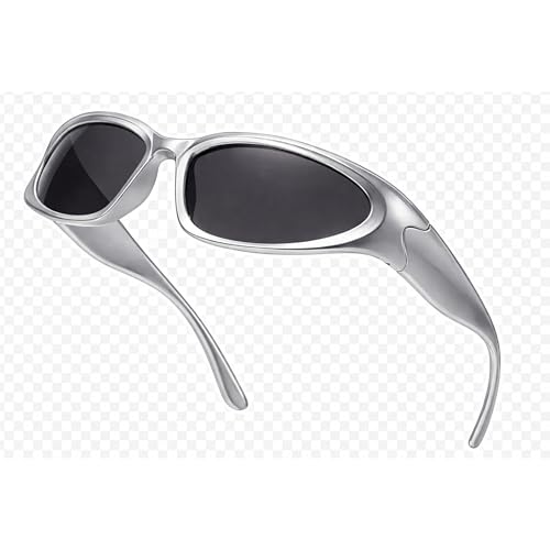 Image of Dervin UV Protected Wraparound Y2K Sunglasses for Men & Women, Full Rim Trending & Stylish Sports Shades