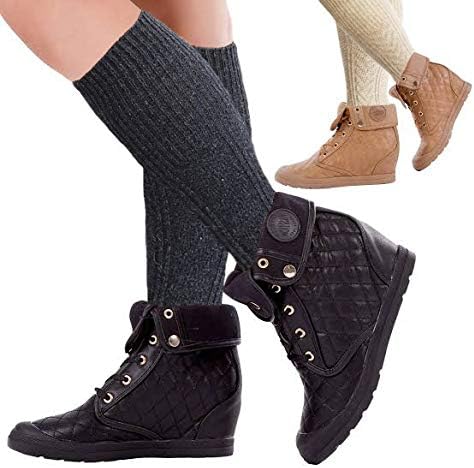 SUMONA 6 pairs Women Cable Knit Knee High Winter Boot Socks 9-11 (Assorted, 9-11) - Image 4