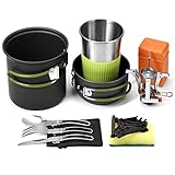 Awroutdoor Multi-PCS Mini Kit de Casseroles Camping +...