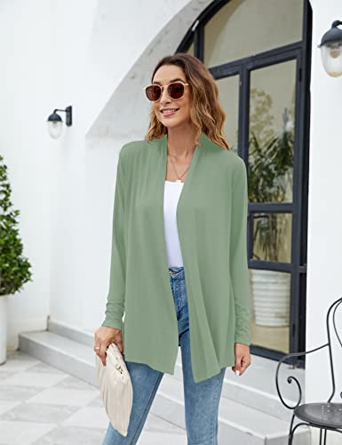 Image of Newchoice Womens Casual Lightweight Long Sleeve Cardigan Soft Drape Open Front Fall Dusters (S-3XL)