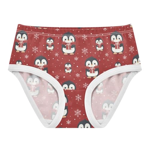 Girls Underwear Soft Cotton Christmas Penguin Kids Panties in Sizes 2/3t, 4t, 5t, 6 and 8