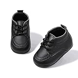 Meckior Infant Baby Boys Girls Classic PU Leather Wedding Loafers Brogue Toddler Oxford Dress Shoes First Steps Walking Flat Lazy Crib Shoe