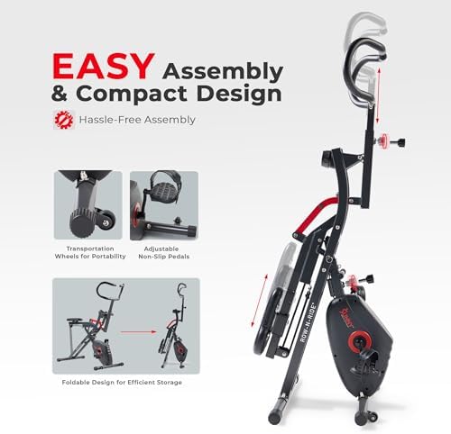 Sunny Health & Fitness Smart 2-in-1 Row-N-Ride Bike and Rower - 4