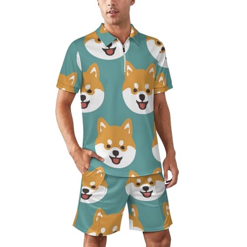 Ensemble de sport décontracté Shiba pour résoudre le manque de confort avec style zippé
