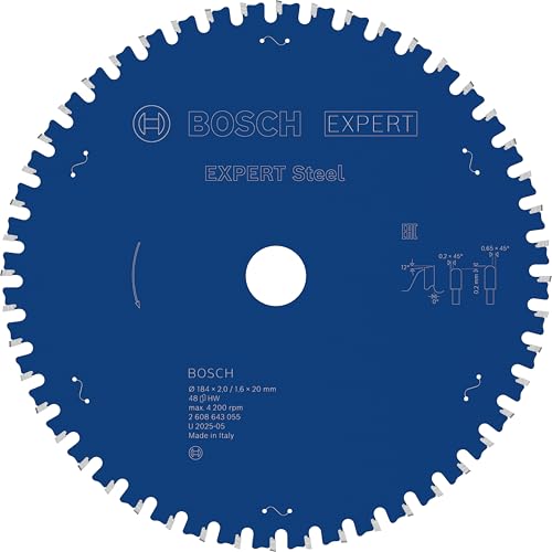 Bosch 2608643055 Circular Saw Blade ''Top Precision'' Exslh 7.24inx20mm 48T