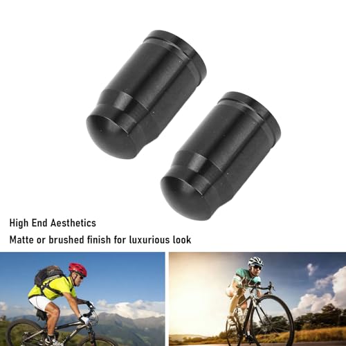 Tbest Tapas para Válvula de Bicicleta, Cubierta de Válvula de Aire de Aleación de Titanio con Anillos de Goma para Bicicleta de Montaña y Carretera miniatura 4
