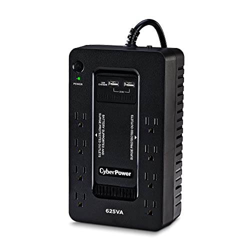 Cyberpower St625U Standby Ups System, 625Va/360W, 8 Outlets, 2 Usb Charging Ports, Compact #TOP2