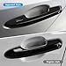 DLOVEG Upgraded Snap-on Door Handle Cover Compatible for 2019-2024 2025 Toyota Rav4 Accessories for Highlander 2020-2024 2025 No Adhesive Black Handle Protectors Glossy Black