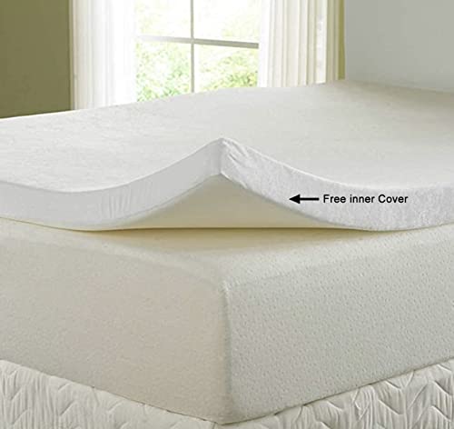 Image of Springtek Premium 2 Inches Gel Memory Foam Mattress Topper for Single Bed | Multi Zoned Support Mattress Padding Topper for Back & Neck Pain Soft Support Comfortable Sleep | 72 By 36 Inch, White