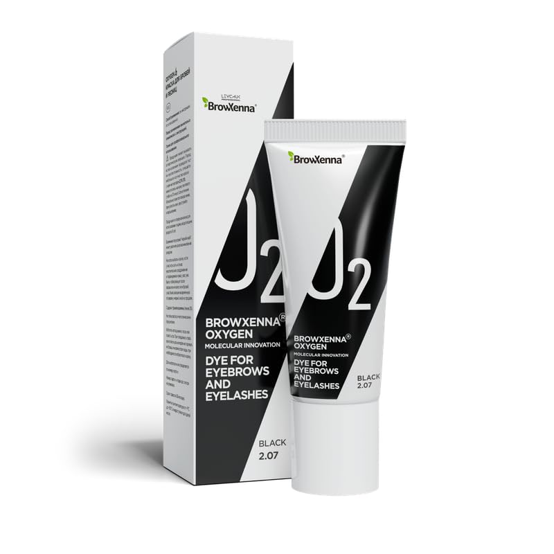 BrowXenna OXYGEN J2 Eyebrow & Eyelash Dye - Black #2.07, 15ml