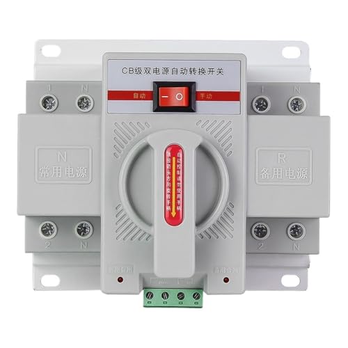 FBFTGMRMTA Dual-Power Automatic Transfer Switch, Single-Phase 4P grey 380V 125A High-Power Dual-Circuit Switch(25A)