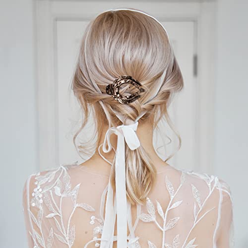Joeleli 6 Pcs French Concord Flat Hair Clip Claw Alligator Oval Hair Clips No Slip Duckbill Hair Barrettes Heart Style Ponytail Hair Clamps For Women Girls Thick Thin Hair #TOP3