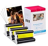 Ersatz für Canon Selphy Fotopapier Set 10 x 15 cm mit Kartusche KP-108IN Kompatibel mit Selphy CP1500 CP1300 CP1200 CP1000 CP910 Fotopapier für Selphy CP Fotodrucker / 3 Farbband und 108 Blatt