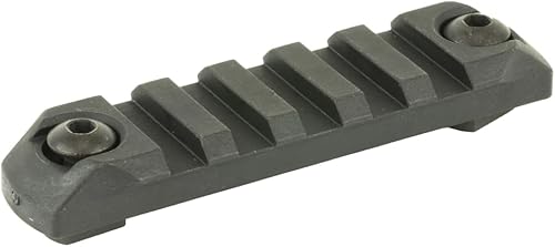 Bravo Company Sección de riel Polímero Picatinny Rail Sección, Negro, Mlok Compatible, 3"