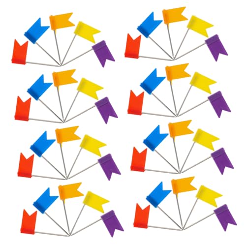 DIYEAH 100 Piezas Aguja Pins De Tablero De Corcho Accesorios para Tableros De Corcho Alfileres para Tablero De Corcho Bandera del Mapa Pines De Mapa Alfileres De El Plastico