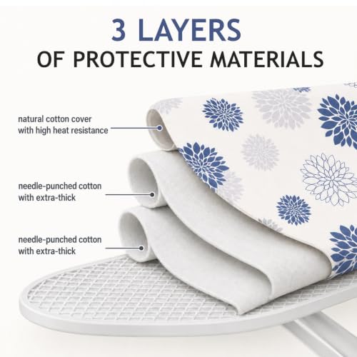 Image of SheeChung Ironing Board Cover and Pad 15 inchx54 inch,Thick Padding,Elastic Edge