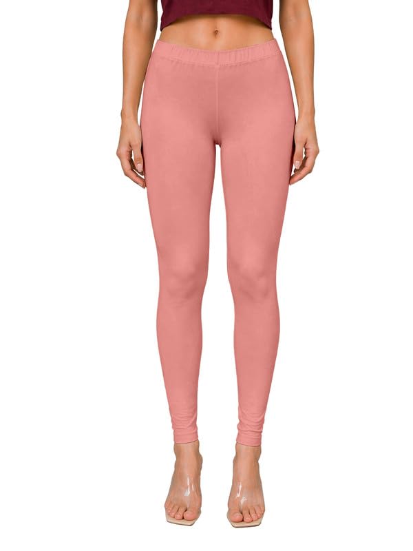 Image of TRENDMALLS Women's Microfiber Elastane Stretch Soft Churidar Length Leggings with Ultrasoft Waistband