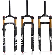 26 * 4.0 inch Fat Tire MTB Air Suspension Fork - Ultralight Rebound Adjustment Front Fork,120mm Travel, 135mm Spacing Hub,9mm QR,Crown Lockout, Ideal for Snow Beach XC Mountain Bikes