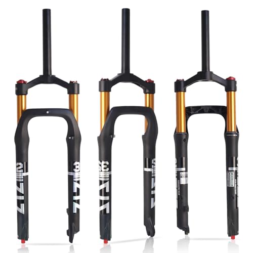 ZTZ 26 * 4.0 inch Fat Tire MTB Air Suspension Fork - Ultralight Rebound Adjustment Front Fork,120mm Travel, 135mm Spacing Hub,9mm QR,Crown Lockout, Ideal for Snow Beach XC Mountain Bikes by ZTZ - Used condition - US$72.99